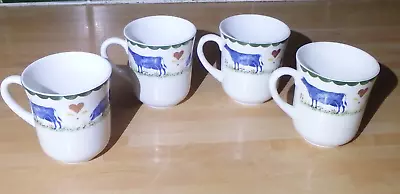 Buy Wood And Sons Jacks Farm Set Of 4 Coffee Mugs Pig Cow Chicken Cottage Farm • 29.95£