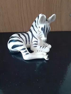 Buy Vintage Lomonosov Porcelain USSR Hand Painted Resting Zebra Ornament Figurine • 5£