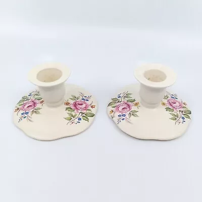 Buy Pair Of Vintage Devon Axe Vale Pottery Candlesticks/Candle Holders • 6.50£