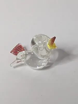 Buy Clear Glass Hand Blown Bird Figure Figurine Ornament  • 8£