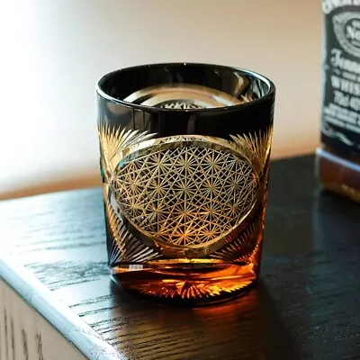 Buy Japanese Style Edo Kiriko Drinkware Hand Cut To Clear Whisky Glass Tumbler 9oz • 52.17£