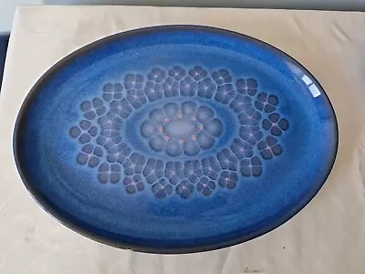 Buy DENBY 'MIDNIGHT' DESIGN, BLUE HAND CRAFTED OVAL PLATTER 13 X 9.25 Inches • 14£