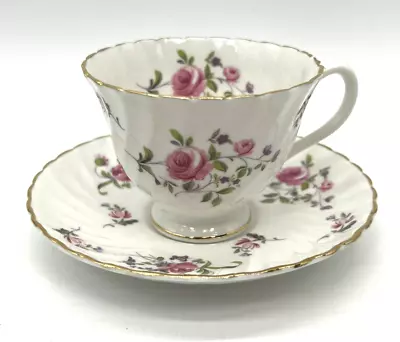 Buy VTG Royal Adderley Fine English China  Fragrance  Pink Rosebuds Teacup & Saucer • 15.38£