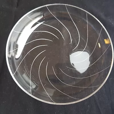 Buy Spiral Etched Pattern Chance Glass Platters Dessert Plates 14cm England X3 • 18.95£