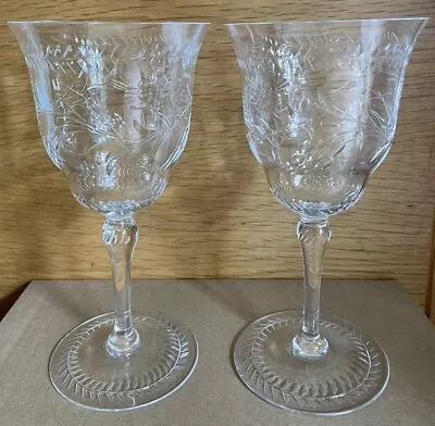Buy Vintage Edinburgh Crystal Cut Glass Wine Glasses • 4.99£