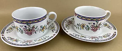 Buy Royal Norfolk Floral Ceramic Afternoon Tea Cup & Saucer Decorative Bundle X2 VGC • 22.99£