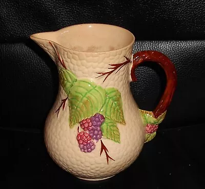 Buy Large Vintage Wade Pottery Embossed Bramble Pattern Jug • 12£