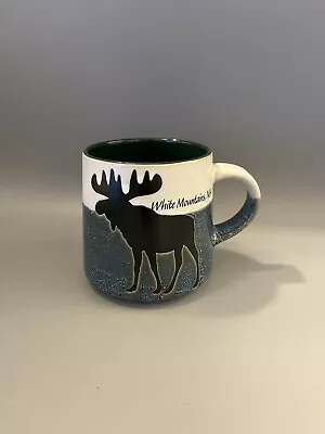 Buy White Mountains NH Moose Mug Made By Cape Shore Blue - Green Speckled Glaze ￼ • 15.37£