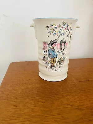 Buy Crown Ducal • Ceramic Vase • 'Little Pedro' Boy With Donkey • Vintage 1950s • GC • 14£