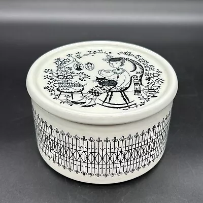 Buy Arabia Finland EMILIA Tea Time Parlor Cat Sugar Bowl Tea Box Canister Porcelain • 121.32£