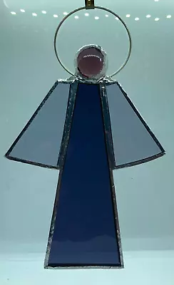 Buy F016 Stained Glass Suncatcher Hanging Angel Christmas 15cm Purples • 8.50£