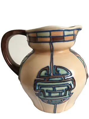 Buy ROYAL CAULDON Vase EDITH GATER TUBE ASIAN STYLE Jug VINTAGE Art Pottery • 50£