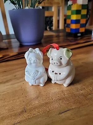 Buy Pair Vintage China Pig Ornament And Pomander • 6.99£