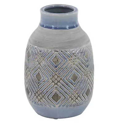 Buy Gray Ceramic Stoneware Vase Boho Home Decor Art Pottery Highland Dunes 11” H  • 9.32£