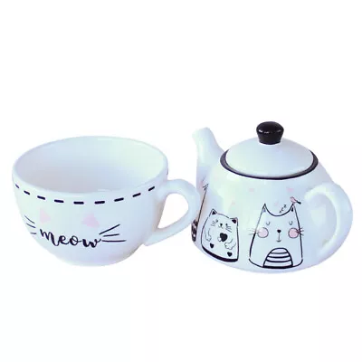 Buy  Teapot And Mug Gift Cat Cup Relaxing Set Ceremony Stove Travel • 13.98£