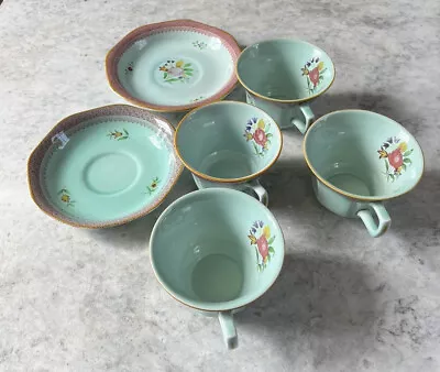 Buy Vintage Adams Lowestoft Calyx 4 Cups And 2 Saucers • 15£