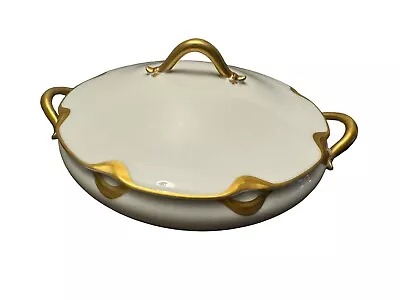 Buy Vintage Haviland Silver Anniversary Gold Trim Serving Dish 8” Limoges France • 35.48£