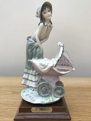 Buy Capodimonte A. Belcari Dear Figurine Of Young Woman With Baby In A Pram  • 20£