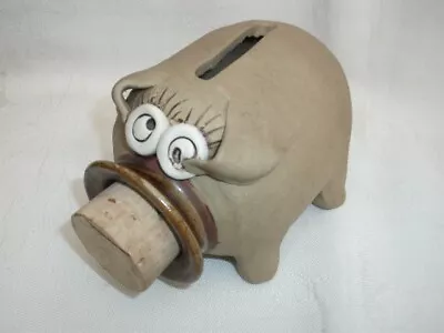 Buy Welsh Studio Pottery Piggy Bank Money Box Wales Pretty Ugly Pottery Vintage Vgc • 9.99£