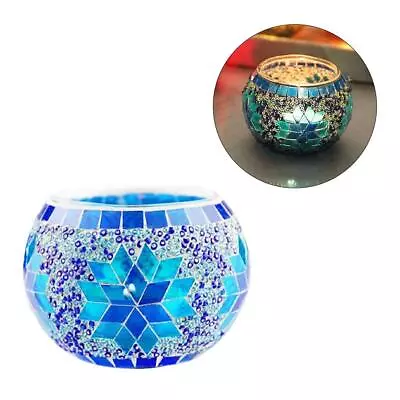 Buy Mosaic Glass Candle Holder Centerpiece Decor Tea Light Candlestick For Dinner • 10.31£