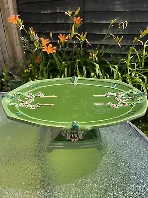 Buy Eichwald Green  Ceramic Majolica Cake Stand/Taza • 40£