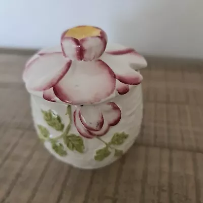 Buy Shorter & Sons Pottery Handpainted Wild Rose Lidded Sugar/jam Pot • 10.25£