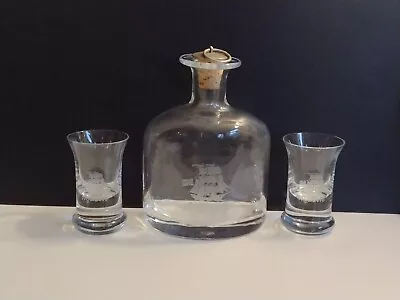 Buy Holmgaard Glass Aquavit Decanter And 2 Glasses Set • 29£