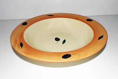Buy Poole Pottery Fresco Pattern Coupe Pasta Or Soup Bowl 25cm Dia With Brown Rim • 10.25£