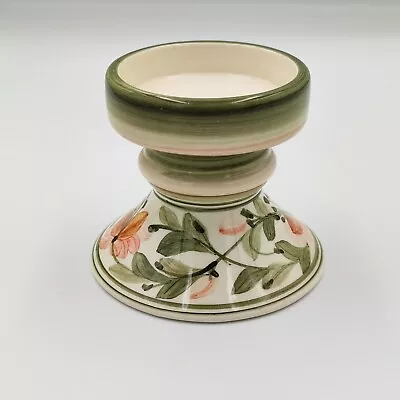 Buy 1960s Vintage Handpainted Floral Pattern Jersey Pottery Ceramic Candle Holder • 9.99£