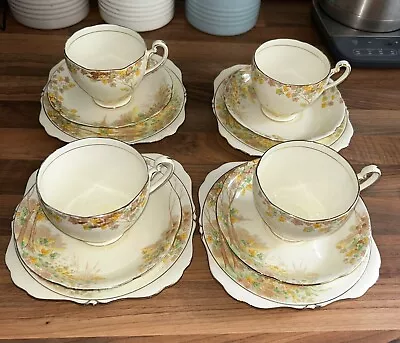 Buy Royal Grafton OAKDEANE Vintage Yellow 13 Piece Tea Set • 15.99£