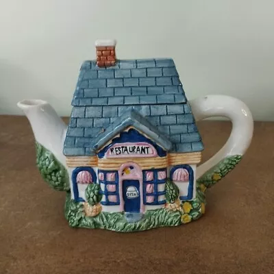 Buy Vintage 'The Village' Novelty Cottage Ware Teapot 'Restaurant' Decorative  • 5.95£