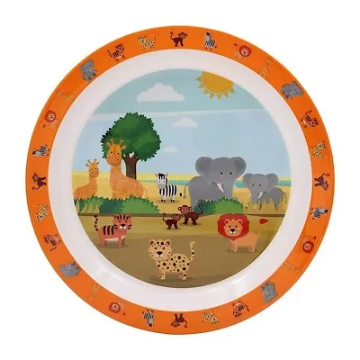 Buy Kids Plate Zoo Animals Dinner Lunch Round Melamine Tableware Little Stars • 5.99£