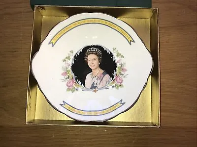 Buy Vintage Crown Staffordshire Queen Silver Jubilee Bowl Or Trinket Dish 16.75cm • 1.99£