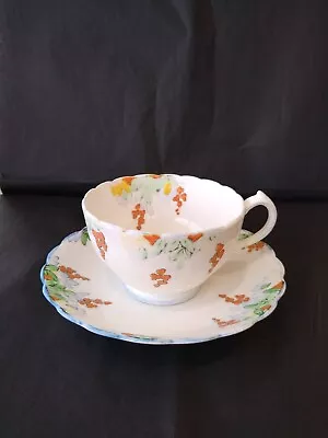 Buy Art Deco New Chelsea Bone China  CORALINE  Cup & Saucer Floral Pattern 4807 • 12.50£