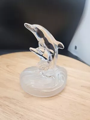 Buy Glass Ornament Figurine Dolphin And Calf RCR Badged  24% Lead Crystal • 18£