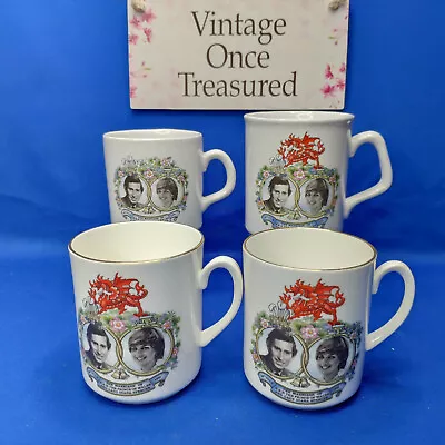 Buy Prince Charles Lady Diana Royal Wedding * 4 X Welsh Dragon Mugs Incl 2 X Nanrich • 10£