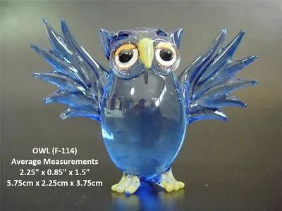 Buy BEAUTIFUL Glass OWL Ornament Glass BIRD Collectors Item Blown Glass Figurine • 6.49£