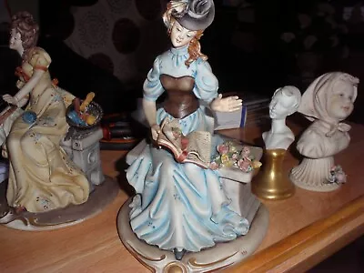 Buy 'STUDYING' - A BEAUTIFUL FEMALE FIGURE By CORTESE - DELICATE CAPODIMONTE • 25£