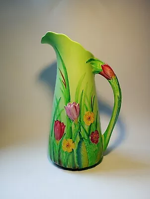 Buy Carlton Ware 1930's Crocus & Primrose Large Ceramic Jug Ewer By Violet Elmer • 57.45£