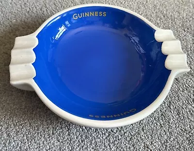 Buy Collectible Vtg Carlton Ware Guinness Ceramic Ashtray Dish - Blue & White - 25cm • 17.50£