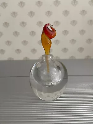 Buy British Art Glass - Beautiful Small Perfume Bottle By Patrick Stern - Signed • 40£