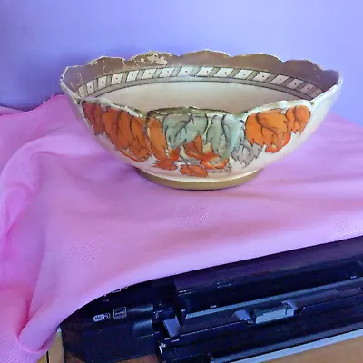 Buy Vintage 1920,s To 30s Crownducal Bowl Charlotte Rhead Type  Large Bowl 10  Diam • 12.99£