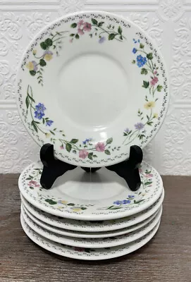 Buy 6 Farberware Stoneware English Garden 225 Plates Dishes 6.5  Saucer Flower Rim • 87.22£