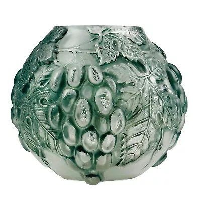 Buy Barolac Glass Vase Josef Inwald Leaf Berry Blue Green Stained H16cm Circa 1930s • 295£