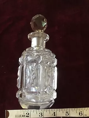 Buy Vintage Small Cut Glass Crystal Perfume Bottle • 9.99£