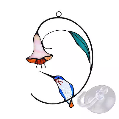 Buy Garden Stained Glass Cute Beautiful Birds Flower Suncatcher Window Hangings Home • 10.75£