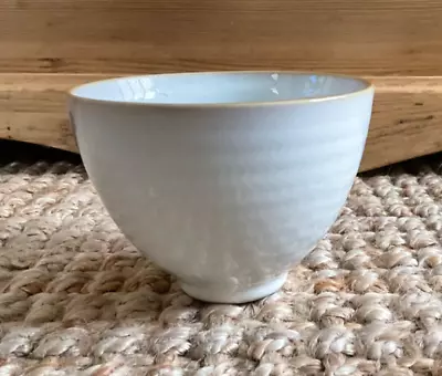 Buy John Lewis Small Greige Stoneware Striped Ripple Contrast Rim Dipping FootedBowL • 9.99£