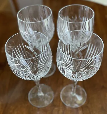 Buy Set Of 4 ROYAL  DOULTON  Cut Crystal “Summit” Wine Glasses • 29.82£