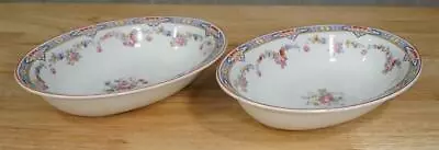 Buy Vintage Lot Wm Grindley English China DRESDEN Pattern Oval Vegetable Bowls 8.75  • 35.31£