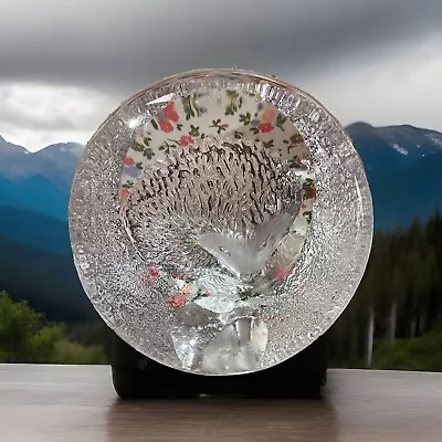 Buy Mats Jonasson Etched Glass Hedgehog Paperweight Signed Sweden  • 16.77£